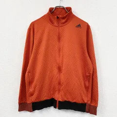 古着 used　adidas　アディダス　climalite　トラックジャケット/ジャージ　パフォーマンスロゴ　オレンジ　2XOサイズ　