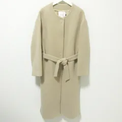 良品 LAGUNAMOON ラグナムーン ノーカラーコート S ベージュ レディース 古着 中古 USED