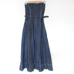 美品 CASA FLINE カーサフライン フロントホックデニムロングワンピース 1191305085 F インディゴ レディース 古着 中古 USED