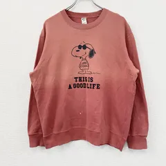 古着 used　UNIQLO　ユニクロ　SNOOPY　スヌーピー　PEANUTS　スウェット/トレーナー　フェード　コーラル　XLサイズ