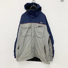 古着 used　GOTCHA　ガッチャ　ナイロンジャケット　マウンテンパーカー　比翼仕立て　灰色　グレー　Mサイズ