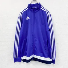 古着 used　adidas　アディダス　トラックジャケット/ジャージ　パフォーマンスロゴ　デカロゴ　青　ブルー