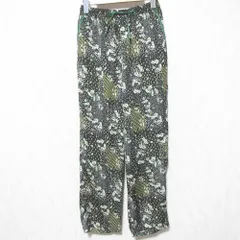 未使用 23SS SLOBE IENA スローブイエナ TROUILLET マルチパターン リラックスパンツ イージー スラックス 23030912415020 F ネイビー レディース 古着 中古 USED
