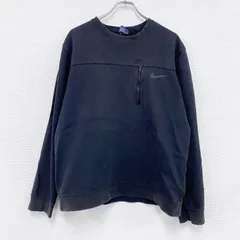 古着 used　NIKE　ナイキ　スウェット/トレーナー　スウッシュ　フェード　ジッパー付きポケット　黒　ブラック　XLサイズ
