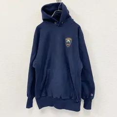古着 used　90s　Champion　チャンピオン　リバースウィーブ　スウェットパーカー/フーディー　刺繍タグ　ネイビー　XLサイズ