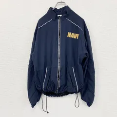 古着 used　00s　U.S.NAVY　RUNNING JACKET　ナイロンジャケット　ミリタリー　米軍　紺　ネイビー　Mサイズ