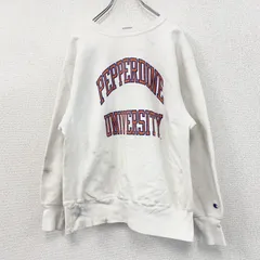古着 used　90s　Champion　チャンピオン　リバースウィーブ　スウェット/トレーナー　刺繍タグ　白　ホワイト　Lサイズ