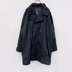 古着 used　LONDON FOG　ロンドンフォグ　ダブルトレンチコート　イカコート風　黒　ブラック　2XLサイズ