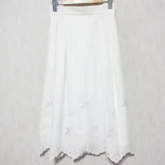 未使用 Sono ソーノ スター レース スカラップ スカート S173SV066 サイズ2 ホワイト レディース 古着 中古 USED