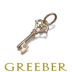 アガット ペンダントトップ ダイヤ ダイヤモンド 0.01ct 鍵 K10YG #184741