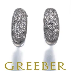 TASAKI タサキ イヤリング ダイヤ ダイヤモンド 0.19ct/0.19ct パヴェ フープ Pt900 #181636