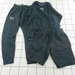 ◇ Θ アンダーアーマー UNDER ARMOUR メンズセットアップ スウェット上下 ブラック系 Mサイズ E  【1512220051018】
