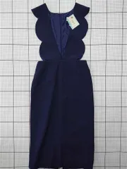 ◇ Θ リアラ×PG liala×PG エラインスカラップジャンパースカート ネイビー S レディース E  【1512220051582】