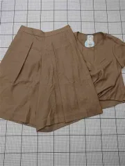 ◇ Θ ニューヨーカー NEWYORKER セットアップ トップス＆ガウチョパンツ ベージュ系 レディース E  【1512220051957】