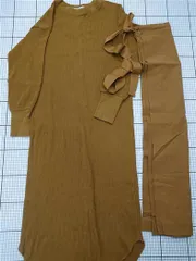 ◇ Θ ラグナムーン LAGUNAMOON リブニットワンピースセットアップ Sサイズ ベージュ系 レディース E  【1512220051919】