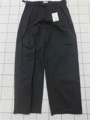 ◇ Θ ブレーム Bleme blm240985 ヘビーツイルワイドストレートダブルインタックグルカチノパンツ ブラック系 メンズ E  【1512220052107】