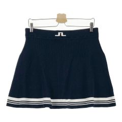 サイズ：42 J.LINDEBERG ジェイリンドバーグ インナー付き リブニット フレアスカート ネイビー系 [240101572077] ゴルフウェア レディース ストスト