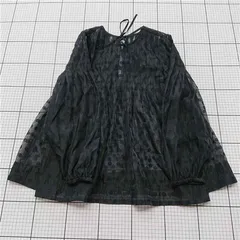 ◇ Θ トラッゾドンナ TORRAZZO DONNA ドットチュールブラウス ブラック系 レディース E  【1601070016329】