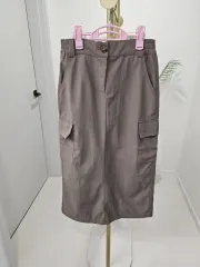 ハイクオリティ特価 厚手 起毛 シャカシャカ素材 ロング丈スカート スモール