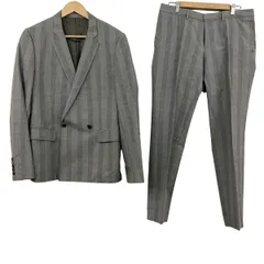 HUGOBOSS(ヒューゴボス) シングルスーツ メンズ美品  - グレー×白×レッド チェック柄