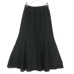 美品 relumeJOURNAL STANDARD レリュームジャーナルスタンダード マキシ丈 フレアスカート 38 ブラック レディース 古着