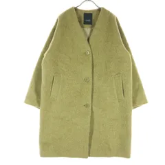 美品 studio CLIP スタジオクリップ 長袖 ノーカラーコート F ブラウン系 レディース 古着