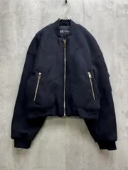 ZARA ザラ ウールライク ジップアップ ブルゾン ジャケット sizeUSA M/黒 ◆■レディース