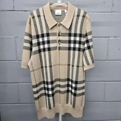 Lサイズ バーバリー チェック ニット カラ 半袖