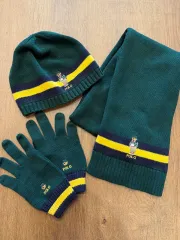 POLO RALPH LAUREN ポロベア マフラー ビーニー グローブ セット