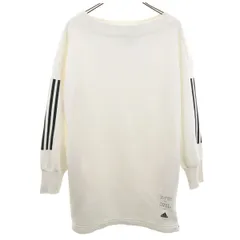 adidas アディダス 長袖 スウェット チュニック M ホワイト 裏起毛 レディース 古着のサムネイル