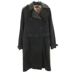 Paul Smith BLACK ポールスミス ブラック トレンチコート 40 ブラック ライナー付き レディース 古着