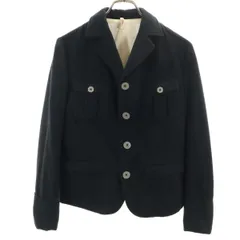 R by 45rpm フォーティファイブアールピーエム 日本製 ウールブレンド ジャケット 3 ネイビー レディース 古着