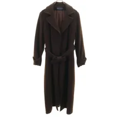 RALPH RALPH LAUREN ラルフラルフローレン 日本製 アンゴラブレンド ガウンコート 11 ブラウン レディース 古着