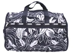 LeSportsac レスポートサック ショルダー 付き 2WAY 総柄 ボストン バッグ 黒 ■■ レディース