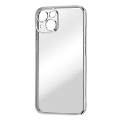 iPhone 14 クリア スマホ ケース カバー カメラ カバー シルバー 透明 保護 レンズ 耐衝撃 頑丈 傷に強い ストラップホール 付 メタリック 無地 シンプル 【定形外郵便にて発送】【一週間以内発送】 【ゆうパケットにて発送】【７日以内発送】