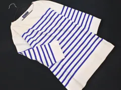 SAINT JAMES セントジェームス ボーダー カットソー size38/白ｘ青 ◇■ レディース