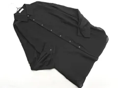 earth music&ecology アースミュージック＆エコロジー シアー オーバーサイズ ブラウス シャツ sizeF/黒 ◇■ レディース