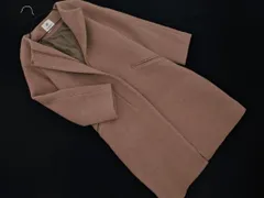 nano universe ナノユニバース ウール混 ノーカラー コート size36/ピンクベージュ ◇■ レディース