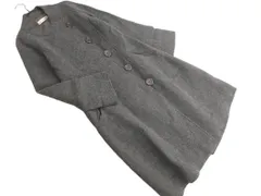 HIROKO KOSHINO ヒロココシノ ウール100% スタンドカラー コート size38/グレー ◇■ レディース