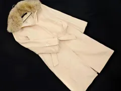 INED イネド アンゴラ混 リアルファー 付き コート size9/オフホワイト ◇■ レディース