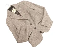 KUMIKYOKU 組曲 ウール混 テーラード ジャケット sizeS2/オフホワイトｘブラウン ◇■ レディース