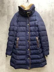 ZARA BASIC ザラ ベーシック フード ファー付き ダウン コート ジャケット sizeUSA S/ネイビー ◆■レディース