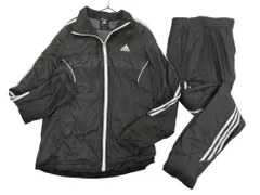 adidas アディダス ジャケット パンツ ウインドブレーカー セットアップ sizeM/黒 ◇■ レディース