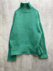 美品 koibitomisaki コイビトミサキ タートルネック カットオフ ニット セーター sizeM/グリーン ◆■レディース