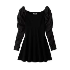 日本ブランド SNIDEL ブラック ミニワンピース ドレス