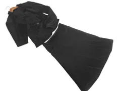 ANAYI アナイ ベロア テーラード セットアップ ジャケット スカート スーツ size38/黒 ◇■ レディース