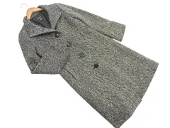 JUSGLITTY ジャスグリッティー ウール混 ロング コート size2/白ｘ黒 ◇■ レディース