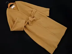 URBAN RESEARCH アーバンリサーチ ウール混 ウエストリボン付き ロング ノーカラー コート size38/キャメル ◇■ レディース