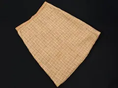 KUMIKYOKU 組曲 ウール混 ツイード Aライン 台形 スカート size2/ベージュ ◇■ レディース