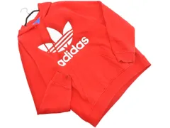 adidas originals アディダスオリジナルス 裏起毛 ロゴ プリント プルオーバー パーカー size0/赤 ◇■ メンズ